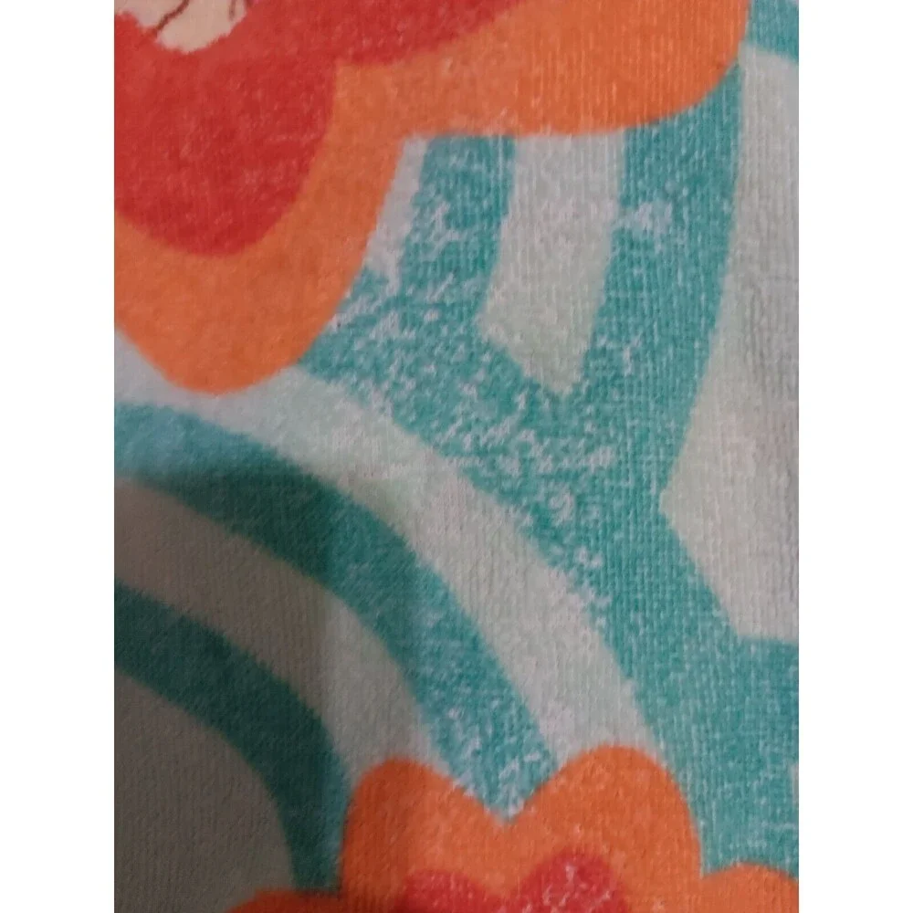 Coppertone Sunscreen Sun Tan Lotion Beach Towel Floral Hawaiian Look Hibiscus
